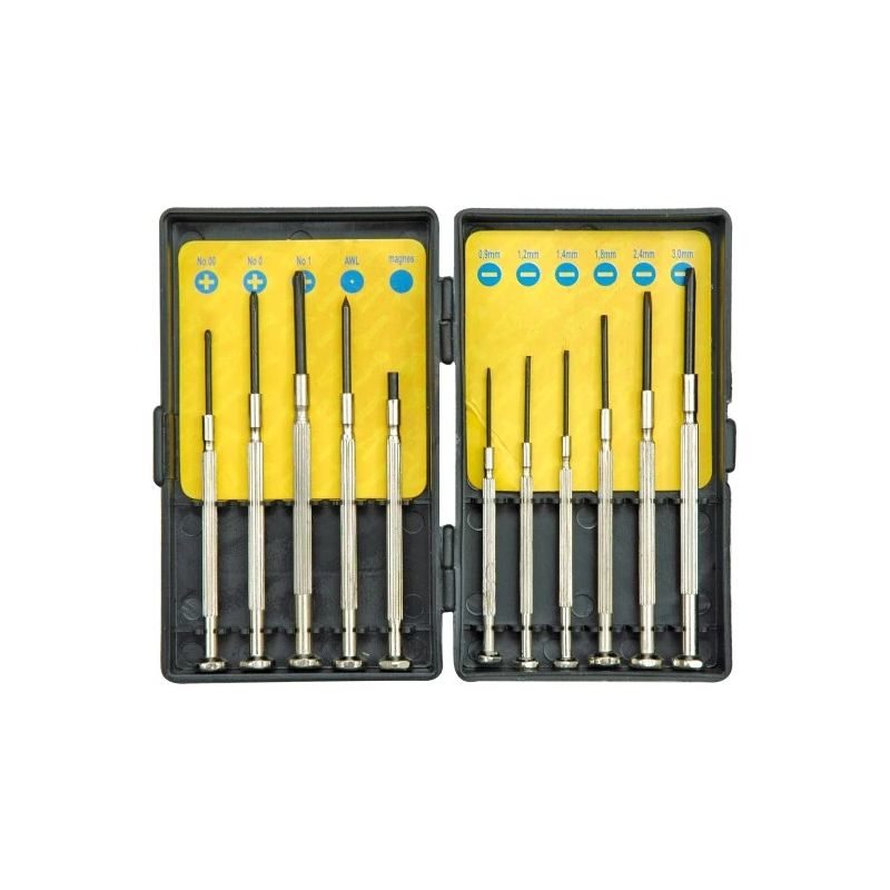 Skrūvgriežu komplekts smalkiem darbiem 11 gb.