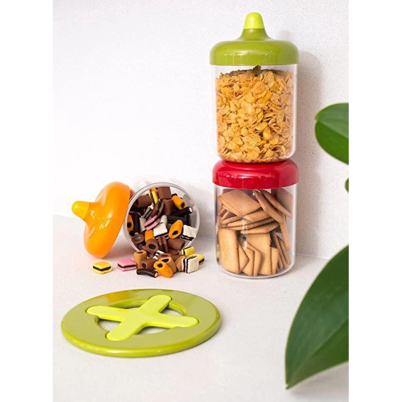 ViceVersa round canister 1L green 11311