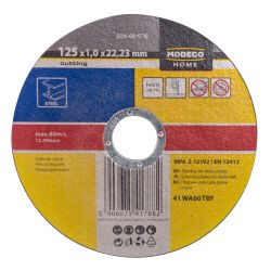 Griezējdisks metālam D125x1.0x22 mm, INOX