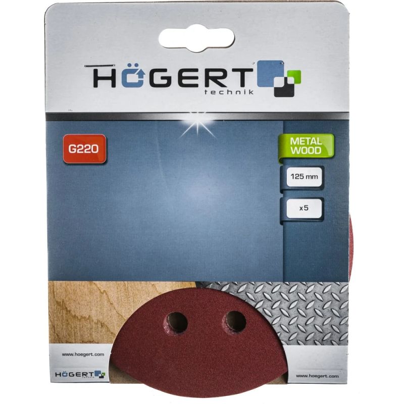 Slīpripu komplekts D125mm, G220, 5gb, ar caur.