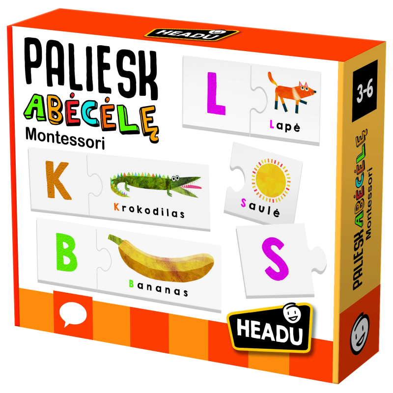HEADU Montessori Touch Abc ,In Lithuanian lang.,