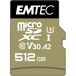 Emtec MicroSDXC 512GB UHS-I U3 V30 SpeedIN Pro