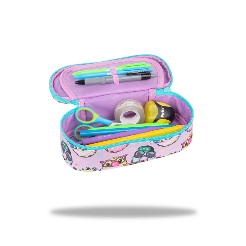 Penālis CoolPack Happy Donuts F062665, 20 cm x 13 cm, zila krās.-rozā krās.