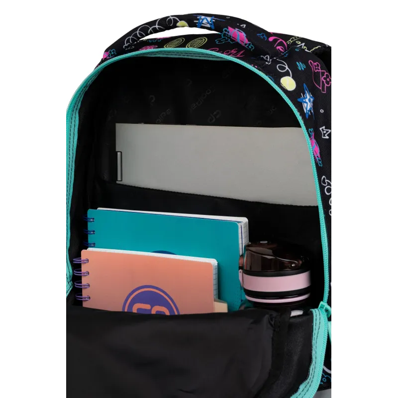 Skolas mugursoma CoolPack Coolpack_5 Tennis, melna krās.-daudzkrāsaina, 31 cm x 20 cm x 46 cm