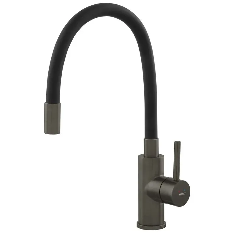 Virtuves jaucējkrāns Ferro Zumba Inox, melna