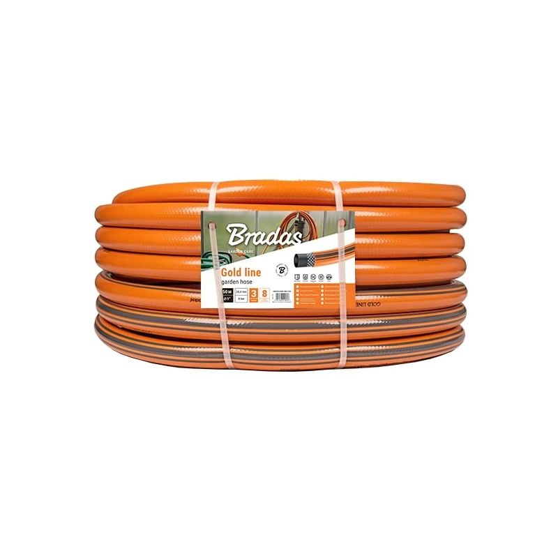Dārza šļūtene GOLD LINE 1'-50 m, oranža