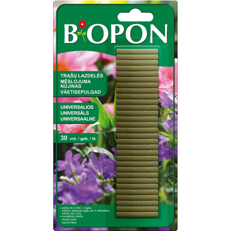 Mēslojums universāls Biopon 1040, nūjas forma