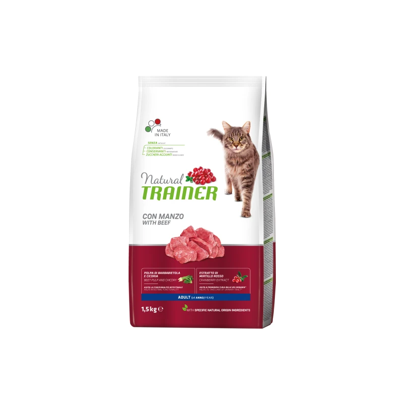 NT CAT ADULT BEEF 1,5KG - pilnvērtīga sausā barība ar lliellopu gaļu pieaugušiem kaķiem