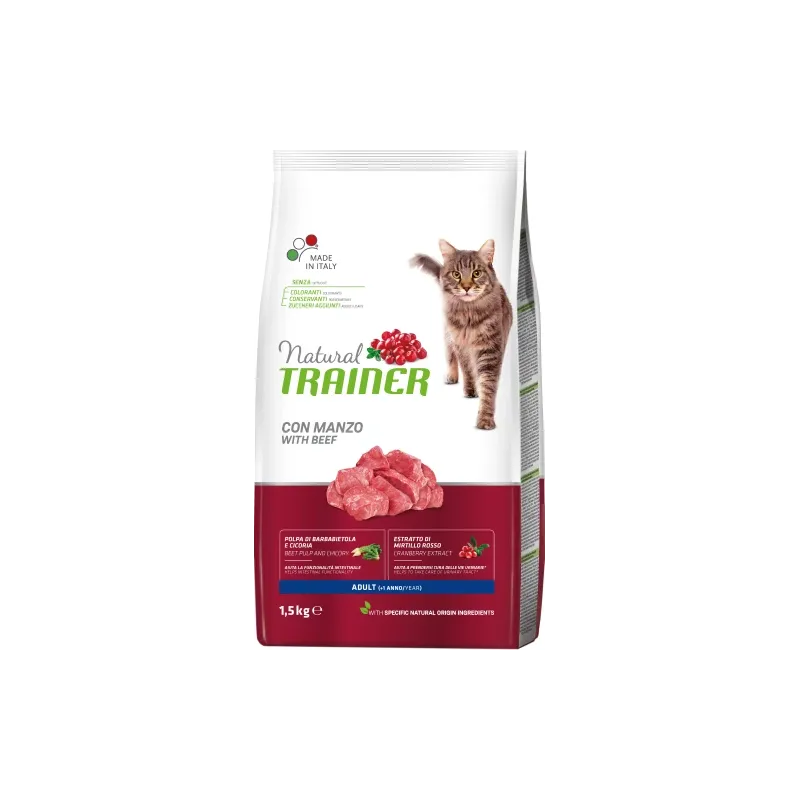 NT CAT ADULT BEEF 1,5KG - pilnvērtīga sausā barība ar lliellopu gaļu pieaugušiem kaķiem