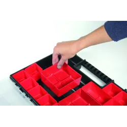 Instrumentu kaste, 28.7 cm x 18.6 cm x 5 cm, melna krās.-sarkana krās.