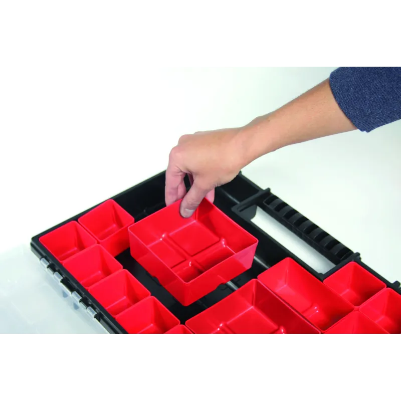 Instrumentu kaste, 28.7 cm x 18.6 cm x 5 cm, melna krās.-sarkana krās.