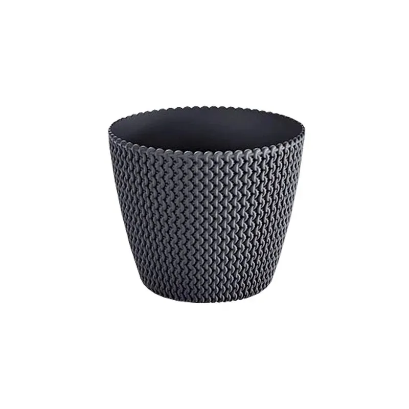 Puķu pods Prosperplast Splofy DSP160, plastmasa, melna krās.