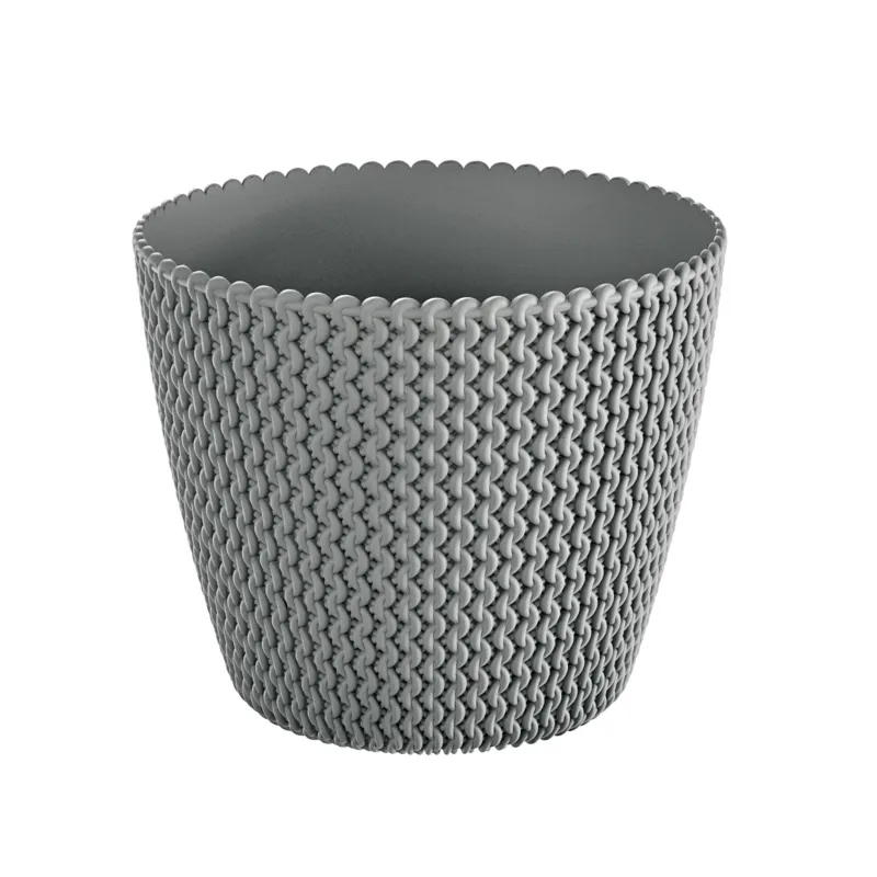 Puķu pods Prosperplast Splofy DSP260, plastmasa, pelēka krās.