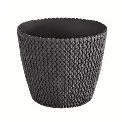 Gėlių vazonas Prosperplast Splofy DSP260, plastikinis, tamsiai pilka sp.