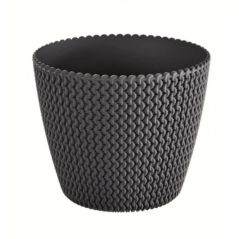 Puķu pods Prosperplast Splofy DSP260, plastmasa, tumši pelēks