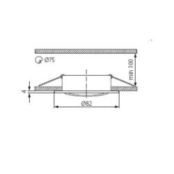 Gaismeklis ieb. kanlux vidi ctc-5515-c-m