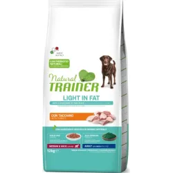 NATURAL TRAINER DOG WEIGHT CARE ADULT MEDIUM-MAXI TURKEY 12KG - Pilnvērtīga un sabalansēta barība svara kontrolei lielo-vidējo