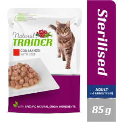 NT STERILISED BEEF BUSTA 85G - KONSERVI AR LIELLOPU PIEAUGUŠIEM STERILIZĒTIEM KAĶIEM ,12gb,