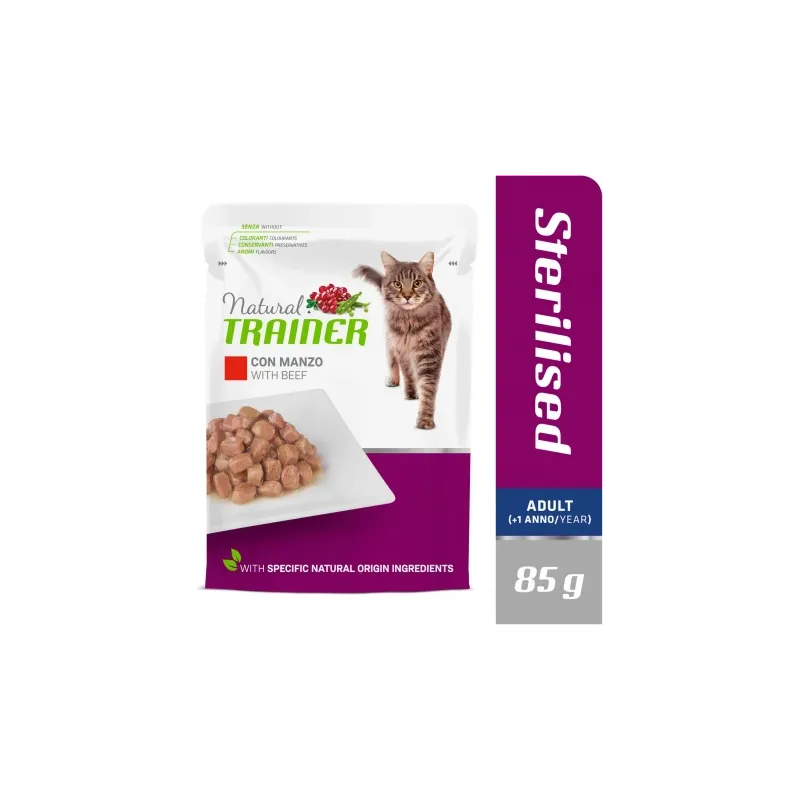 NT STERILISED BEEF BUSTA 85G - KONSERVI AR LIELLOPU PIEAUGUŠIEM STERILIZĒTIEM KAĶIEM ,12gb,