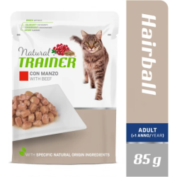 NT HAIRBALL BEEF BUSTA 85G - KONSERVI AR LIELLOPU SPALVU IZVADĪŠANAI PIEAUGUŠIEM KAĶIEM ,12gb,