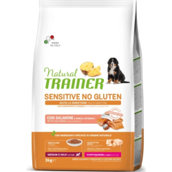 NT DOG Sensitive No Gluten Puppy&Junior Medium-Maxi S&R 60gr - pilnvērtīga barība lielo un vidējo šķirņu kucēniem un junioriem,