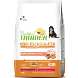 NT DOG Sensitive No Gluten Puppy&Junior Medium-Maxi S&R 60gr - pilnvērtīga barība lielo un vidējo šķirņu kucēniem un junioriem,