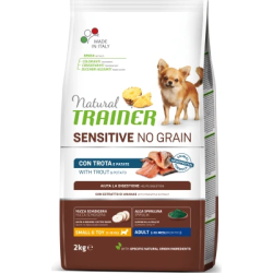 bdi NT DOG SENSITIVE NO GRAIN ADULT MINI TROUT 2 KG - Pilnvertīga bezgraudu sausā barība ar foreli pieaugušiem mazo šķirņu