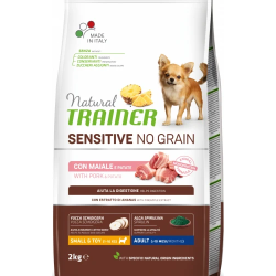 NT DOG SENSITIVE NO GRAIN ADULT MINI PORK 2 KG- pilnvertīga bezgraudu sausā barība ar cūkgaļu pieaugušiem mazo šķirņu suņiem ar