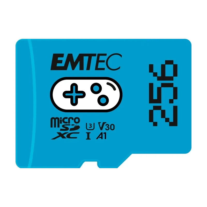 Emtec MicroSDHC 256GB UHSI U3 V30 A1 Gaming Blue