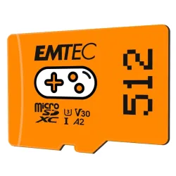 Emtec MicroSDXC 512GB UHSI U3 V30 A2 Gaming Orange