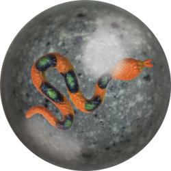 Mega lecamā bumba, čūska