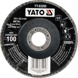 Vēdekļveida slīp.disks D125x22 mm, P60