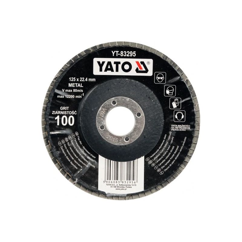 Vēdekļveida slīp.disks D125x22 mm, P100