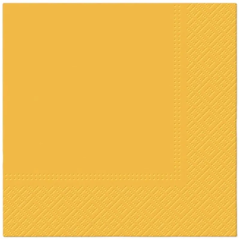 Papīra salvetes PAW, 33 cm x 33 cm, dzeltena krās., 20 gab.