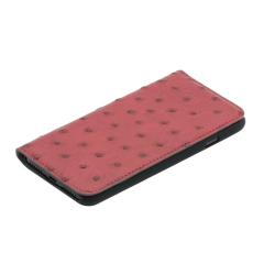 Tellur Book case Ostrich Genuine Leather for iPhone 7 red