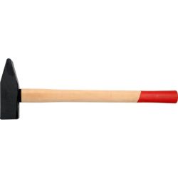 Big machinist hammer with wooden handle 3.0 kg.
