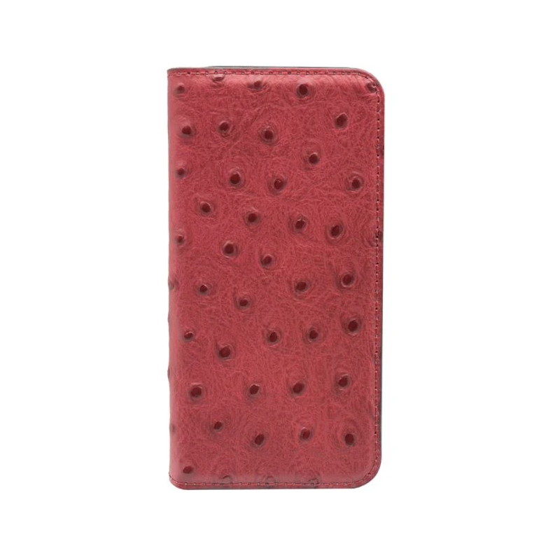 Tellur Book case Ostrich Genuine Leather for iPhone 7 red
