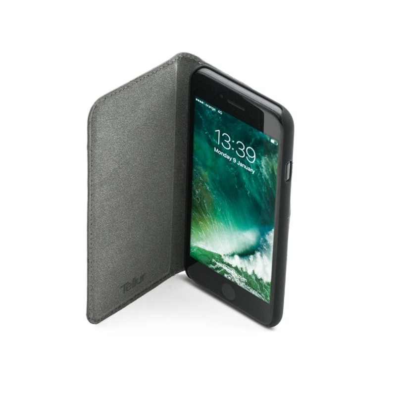 Tellur Book case Ostrich Genuine Leather for iPhone 7 red