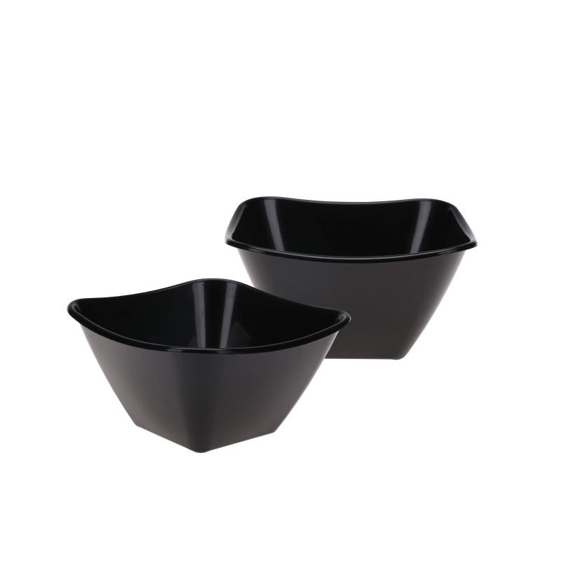 Bļoda plastmasas melna 2gab