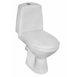 Tualetes pods KOLO Solo ar tvertni, ar horizontālu izvadu, 3-6l, ūdens padeve no apakšas, komplektā ar PP vāku