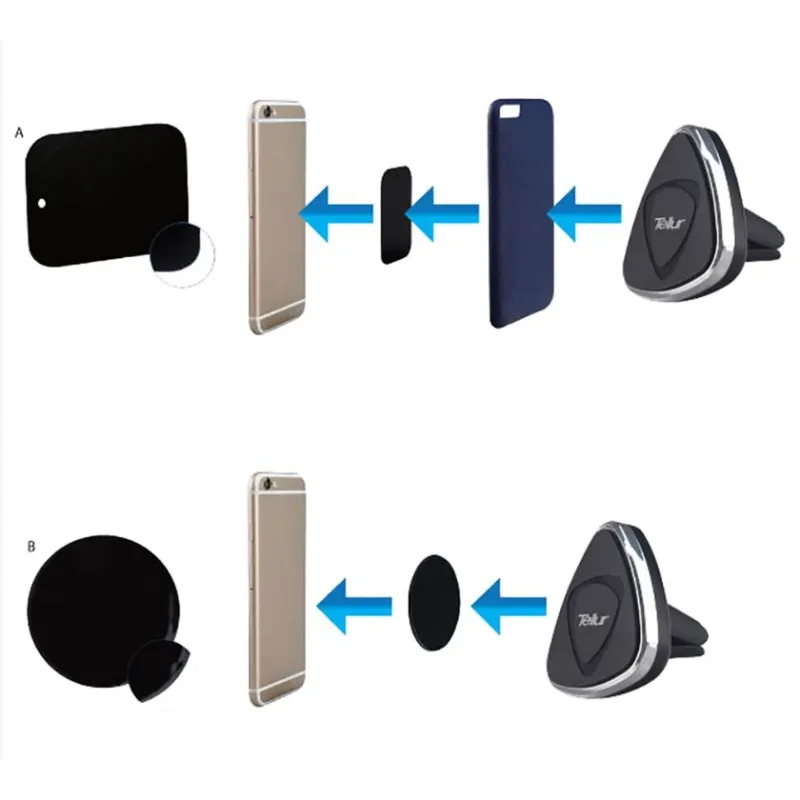 Tellur Car Phone Holder Magnetic, Air Vent Mount, black