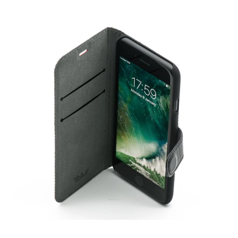 Tellur Book case Bimaterial for iPhone 7 black-red