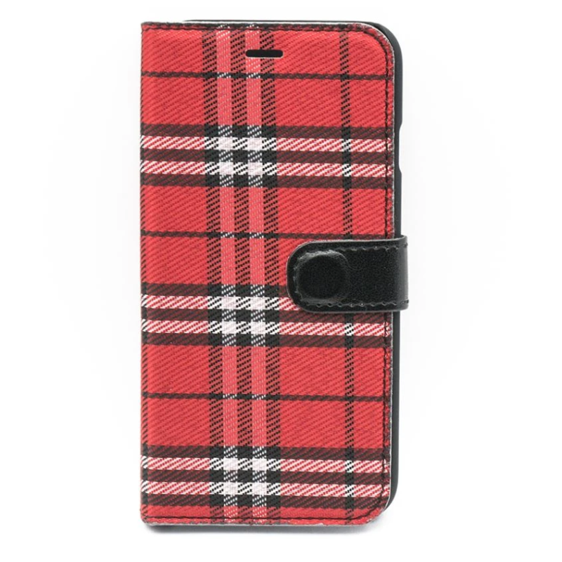 Tellur Book case Bimaterial for iPhone 7 black-red