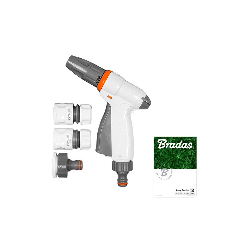 Komplekts: laistīšanas pilstole + uzgaļi 1-2 WHITE LINE