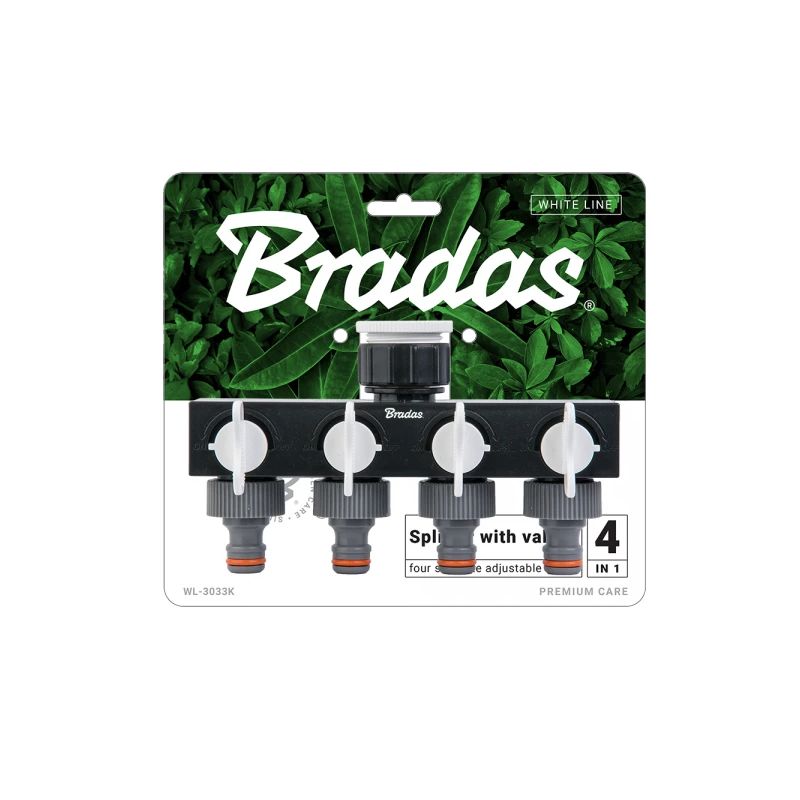 4-ceļu kolektors ar ventīliem WHITE LINE