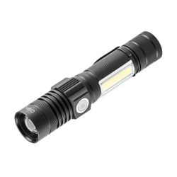 Kabatas lukturis 10W, 800 lm, 150m, LED Cree T6 + COB, IP20, 2000mAh 3.7 Li-ion
