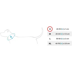 Kakla siksna reg.denim s 20-30x1cm zila