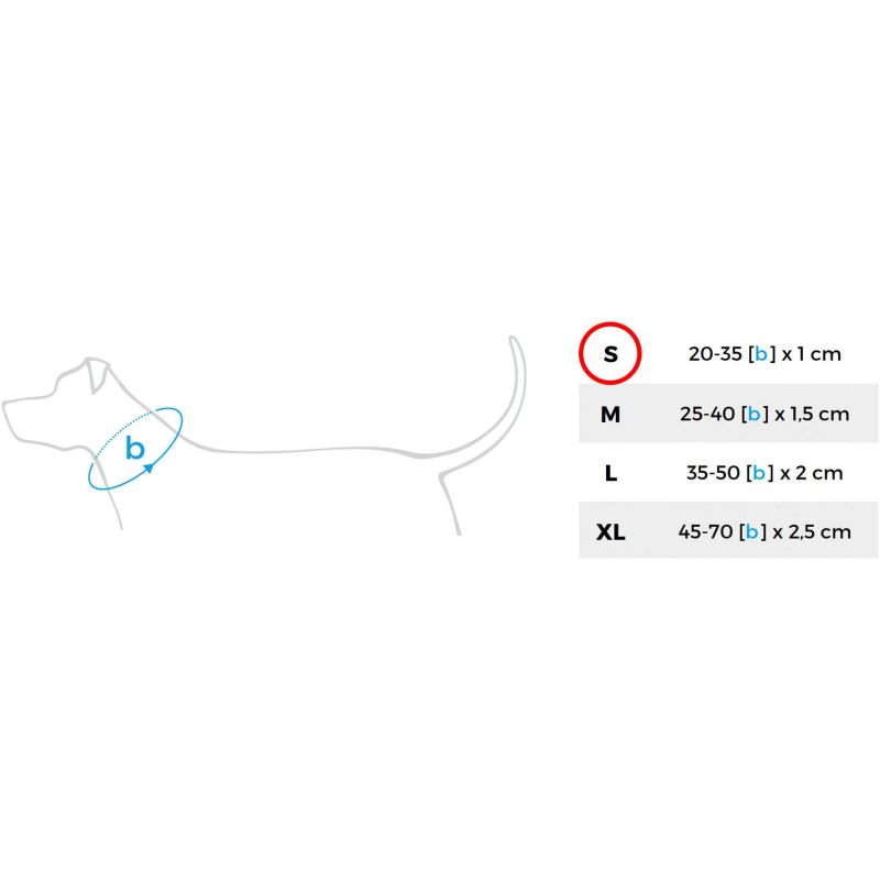 Kakla siksna reg.denim s 20-30x1cm zila