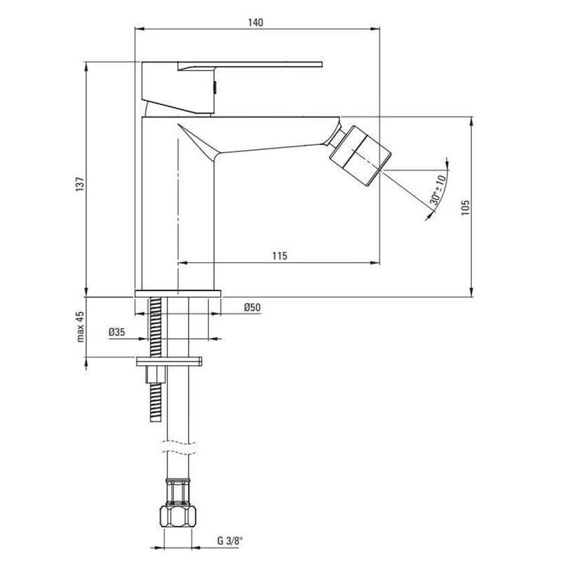 Bidet alpinia mixw- dn bga_030m chr