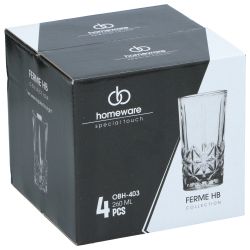 Glāzes stikla 260ml 4gb